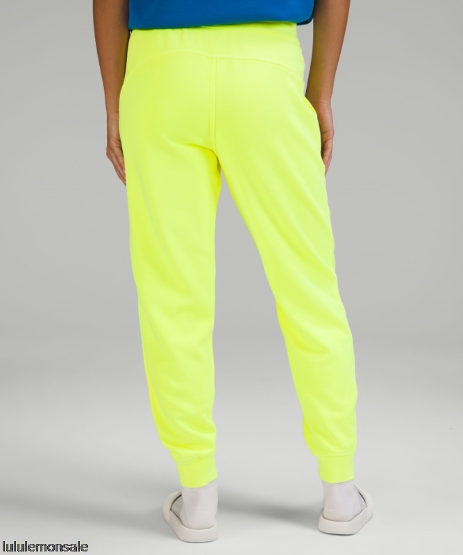 Lululemon Damen DELULU241 | Lululemon Deutschland – Hoch Sitzende Neonfarbene Jogginghose Aus French Terry